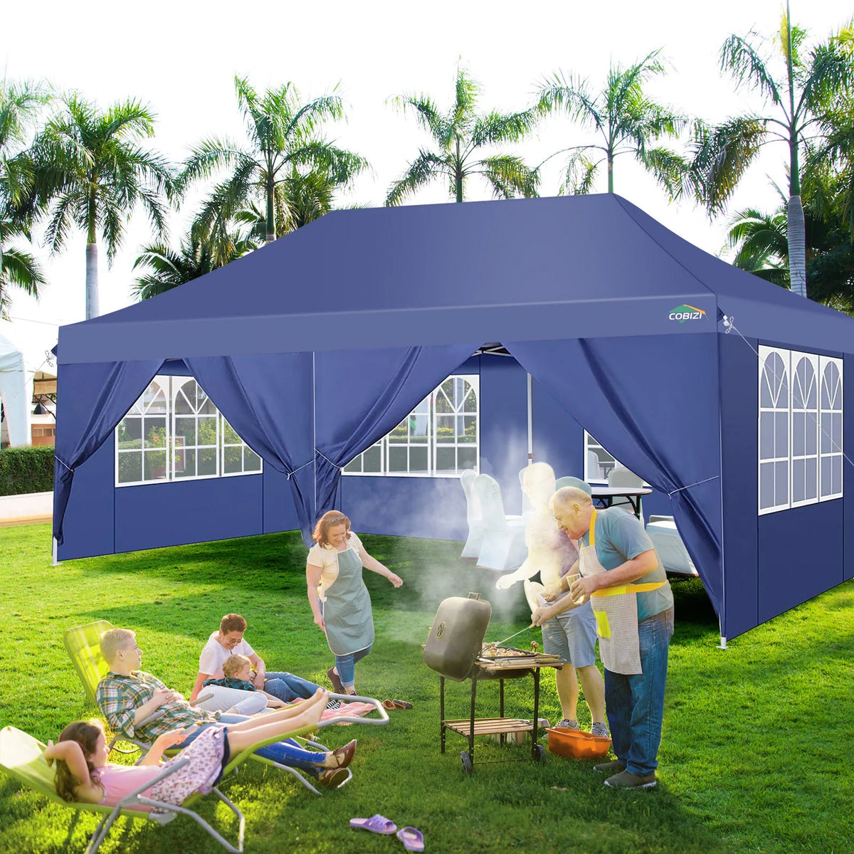 🔥[Hot sale]🔥10x20Pop up Canopy Tent with 6 sidewalls Commercial Heavy Duty Canopy UPF 50+ All Weather Waterproof Outdoor Wedding Party Tents