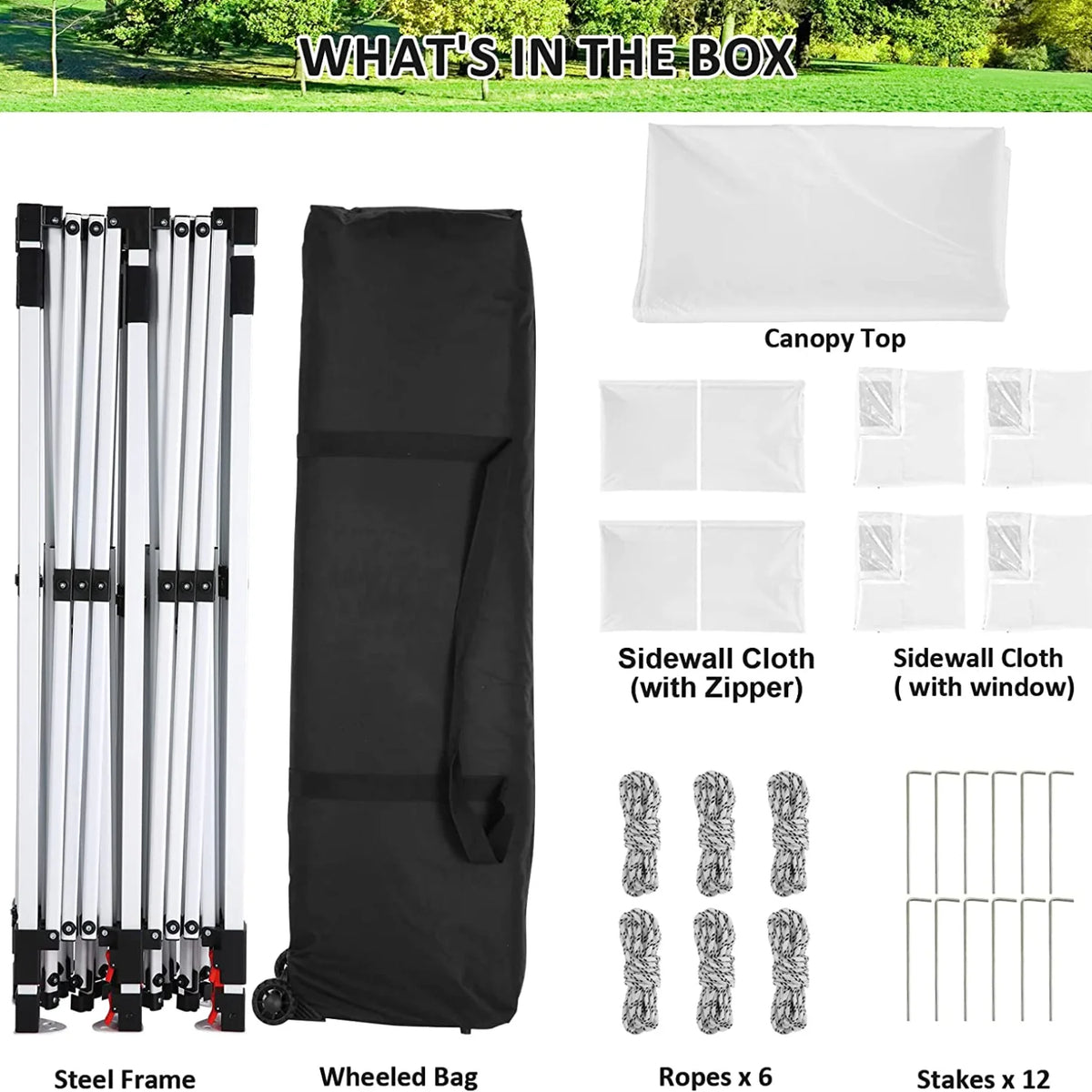 🔥[Hot sale]🔥10x20Pop up Canopy Tent with 6 sidewalls Commercial Heavy Duty Canopy UPF 50+ All Weather Waterproof Outdoor Wedding Party Tents