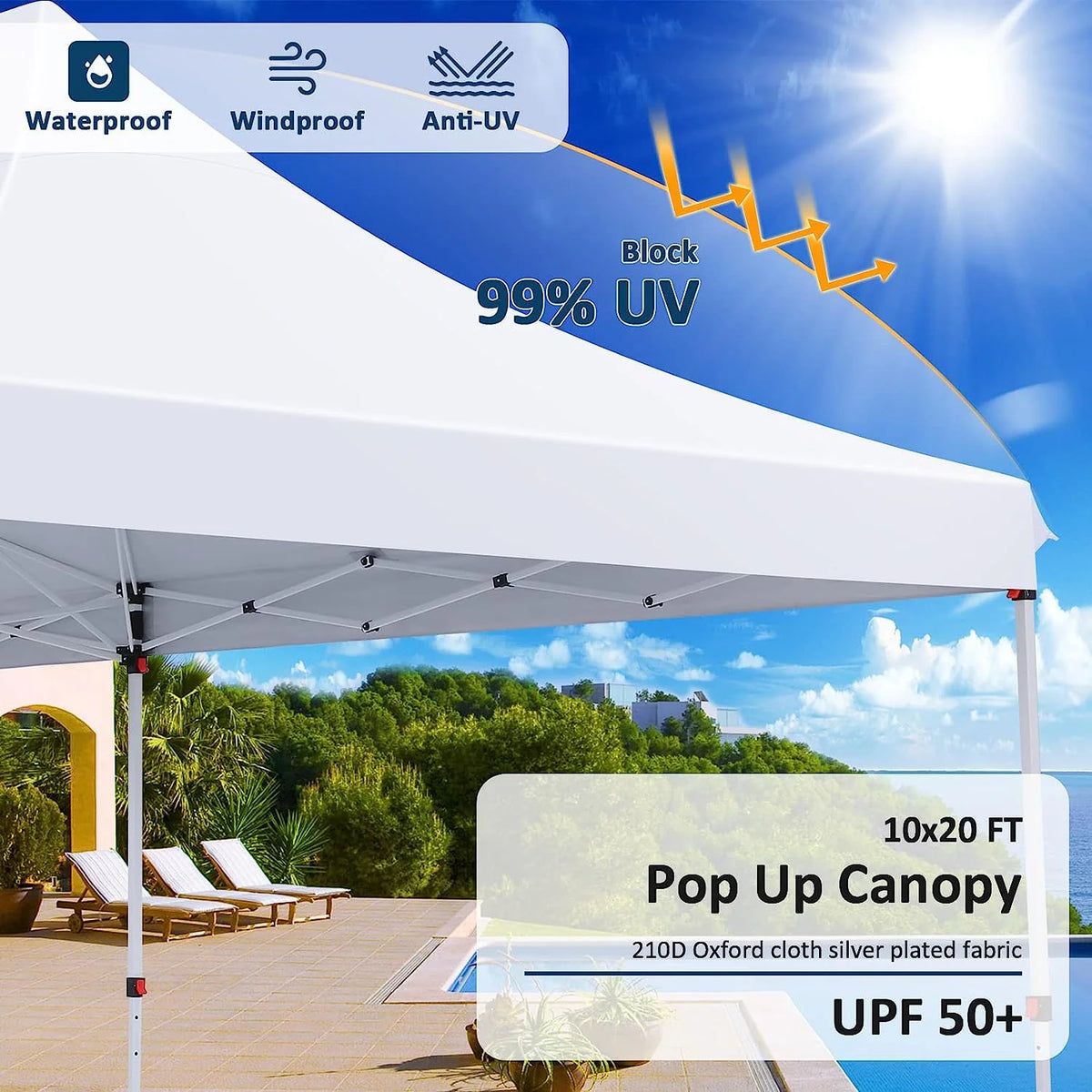 🔥[Hot sale]🔥10x20Pop up Canopy Tent with 6 sidewalls Commercial Heavy Duty Canopy UPF 50+ All Weather Waterproof Outdoor Wedding Party Tents