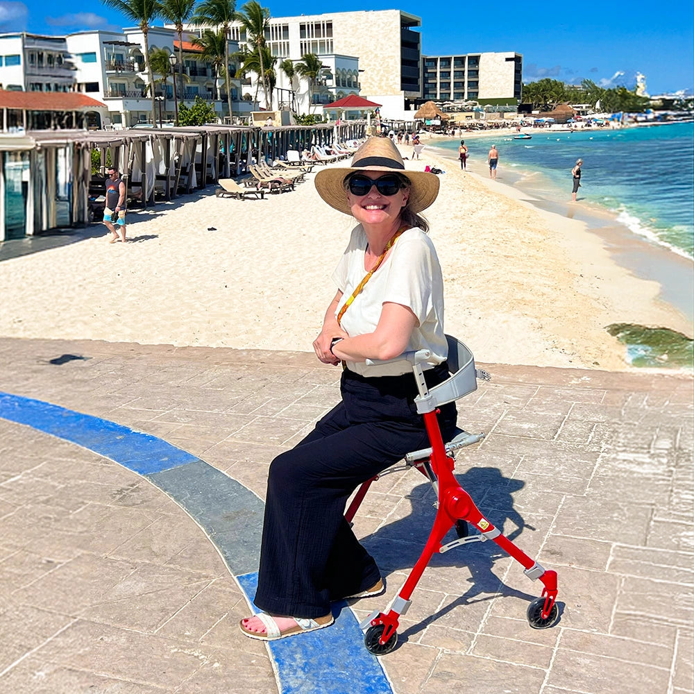 Ultra Lightweight Foldable Rollator for Adults – Z35 Walkers with Dual X-Design Supports 300 lbs Includes Carry Bag