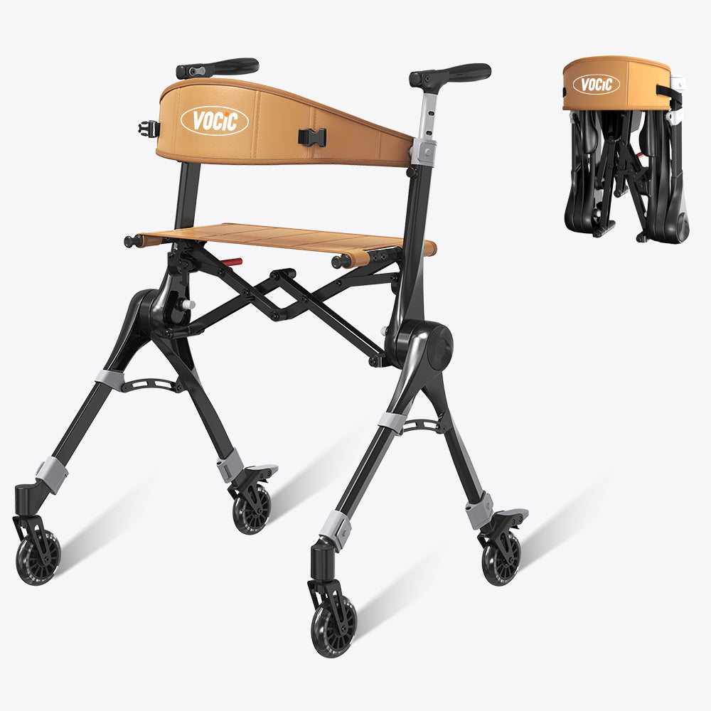 Ultra Lightweight Foldable Rollator for Adults – Z35 Walkers with Dual X-Design Supports 300 lbs Includes Carry Bag
