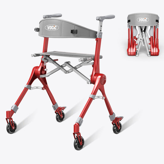 Ultra Lightweight Foldable Rollator for Adults – Z35 Walkers with Dual X-Design Supports 300 lbs Includes Carry Bag
