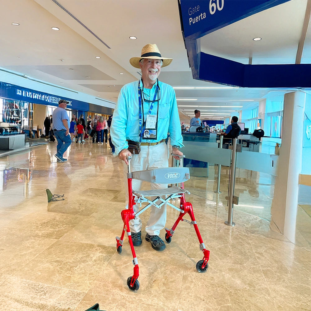 Ultra Lightweight Foldable Rollator for Adults – Z35 Walkers with Dual X-Design Supports 300 lbs Includes Carry Bag